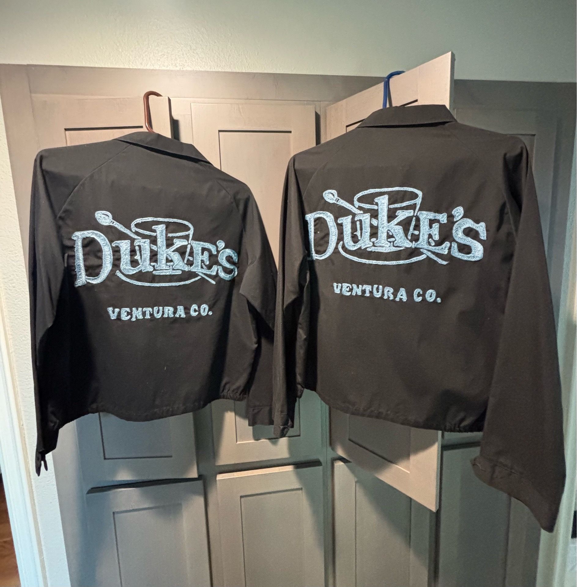 Duke’s Ventura Co. members jackets, one size L & one size M