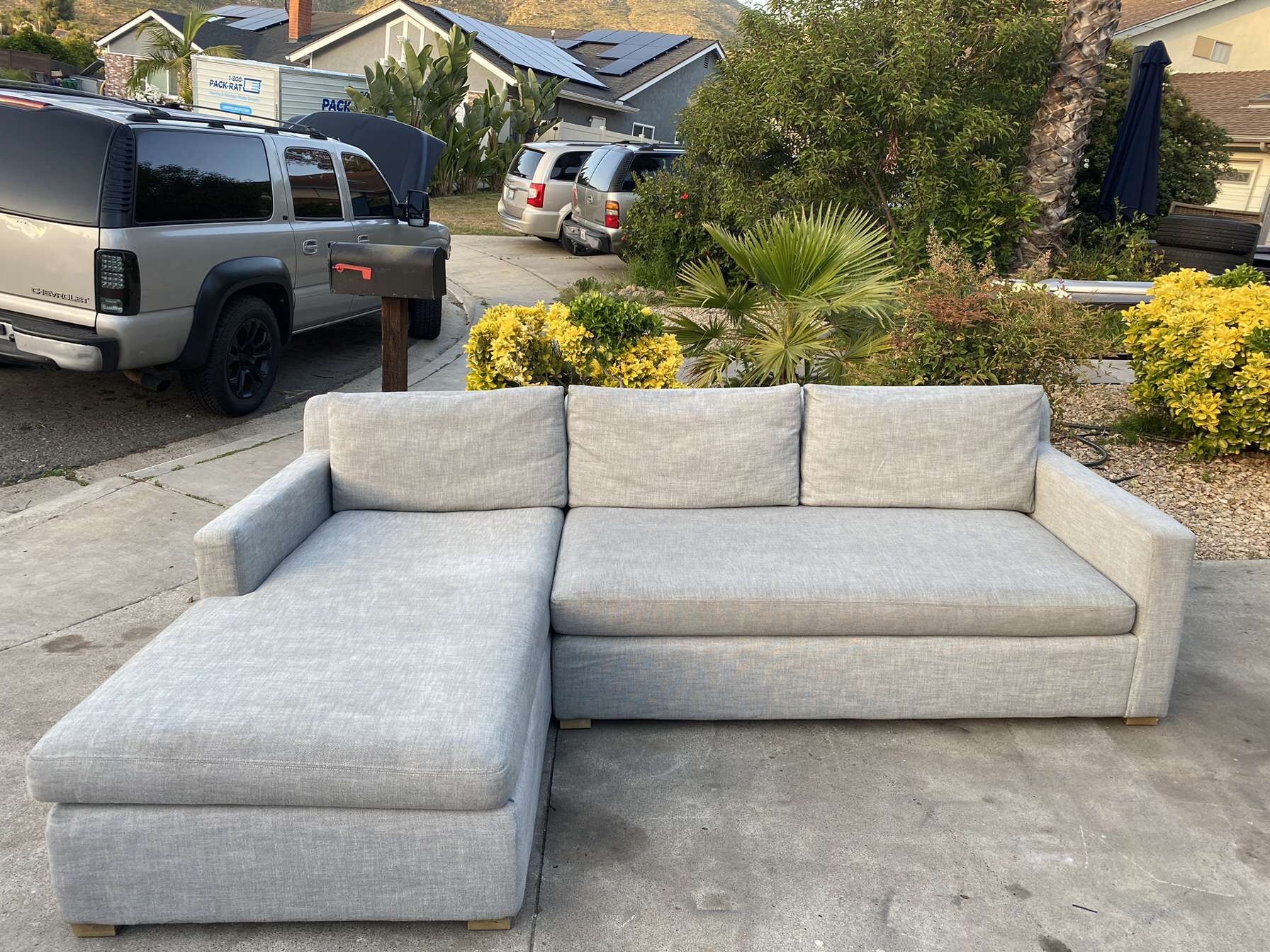Restoration Hardware Belgian Track Arm Sectional Sofa