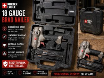 Porter-Cable 18 Gauge Brad Nailer + Case