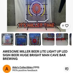Miller Light Beer Sign 