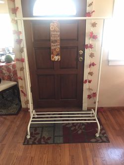 Clothes Rack Freestanding With Storage At Bottom