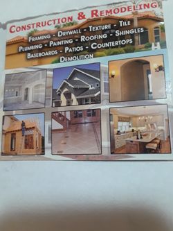 Trabajo de construccion y remodelaciones