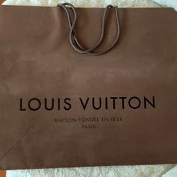 Authentic Louis Vuitton Empty Brown Gift Bag shipping bag empty bag 15.75”x 13.5”x 6"