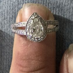 Love's Destiny by Zales 2 CT. T.W. Certified Pear-Shaped Diamond Frame Engagement Ring in 14K Two-Tone Gold (I/SI2)