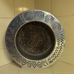 Elegant Wilton Armetale Reggae Wine Bottle Holder Coaster Plant Saucer