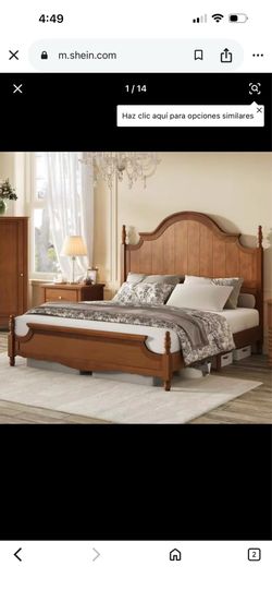 King-size wooden bed frame