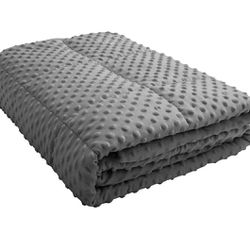ALANSMA Reversible Weighted Blanket for All Season, 5 lb, Grey