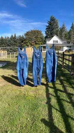 3 pair BIG MAC denim overalls size 50