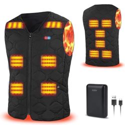 Heated Vest for Men,Lightweight Electric Heating Vest with Battery Pack for Winter Outdoor Hunting Skiing Hiking work