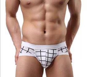Mens Black & White Brief Underwear