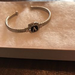 Silver Bracelet with an “A”