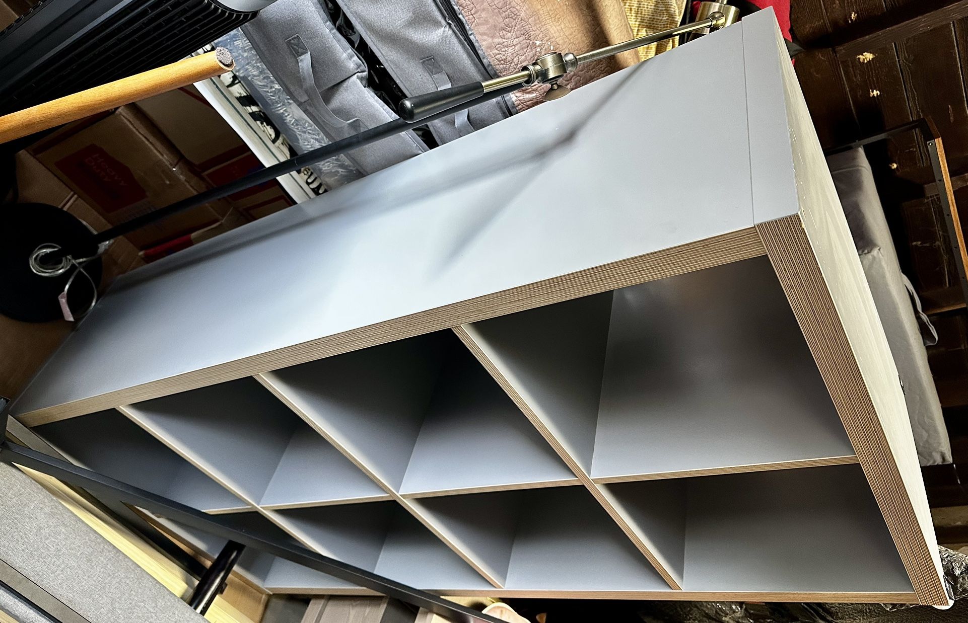 IKEA Shelving Unit with Underframe (Gray Wood Effect/Black) - $40 OBO