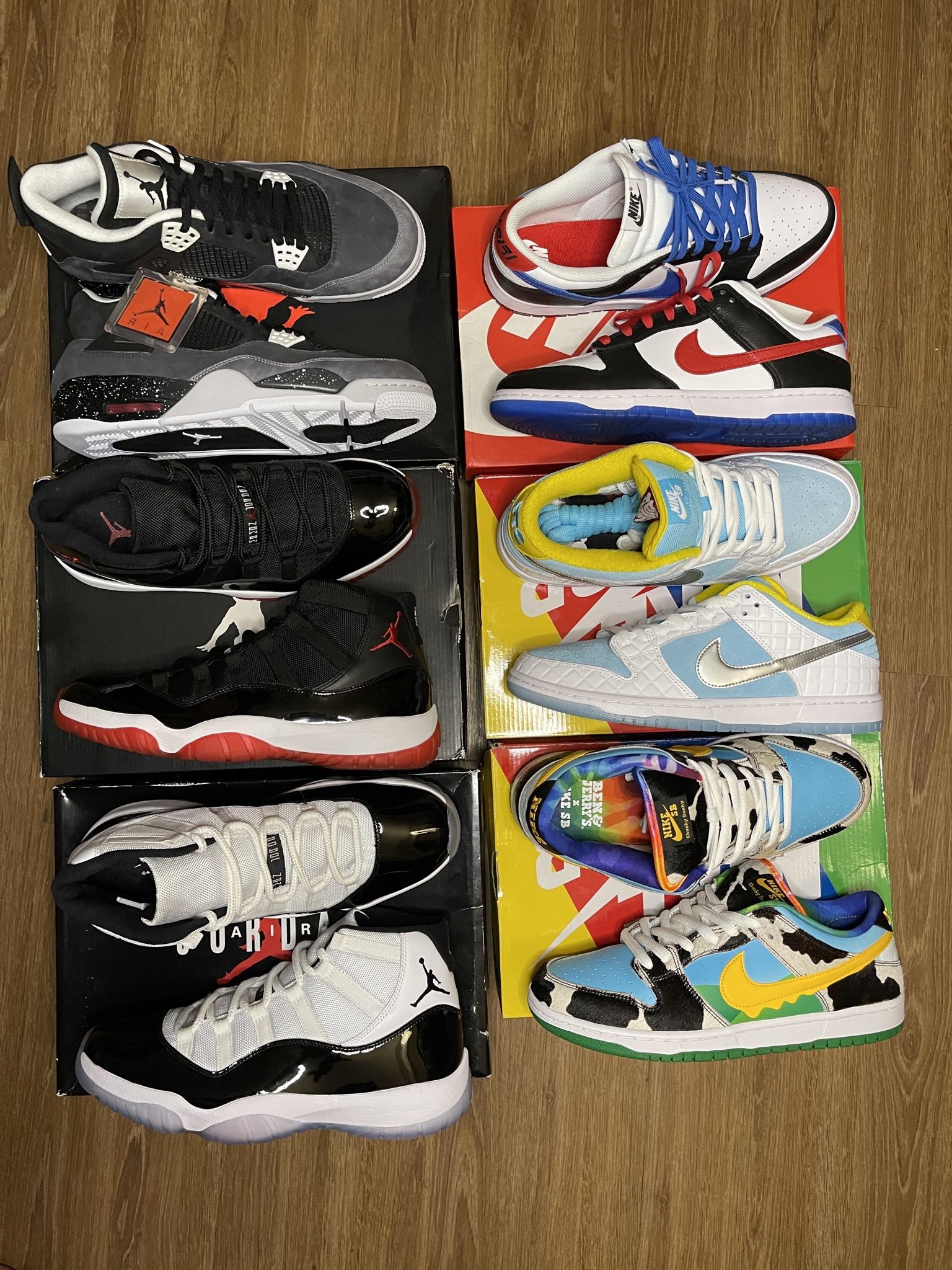 All New Jordan’s And Nike Dunks Size 10.5-11