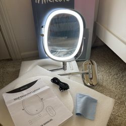 Rechargeable Lighted Wall Mounted Makeup Vanity Mirror, Double Sided 1X/7X Magnifying Mirror… Amazon's Choice