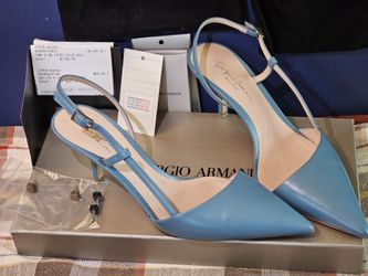 Giorgio Armani Blue Slingbacks
