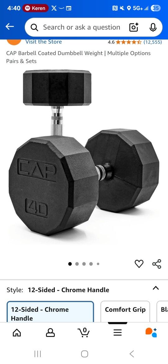 40 Lb Dumbbells