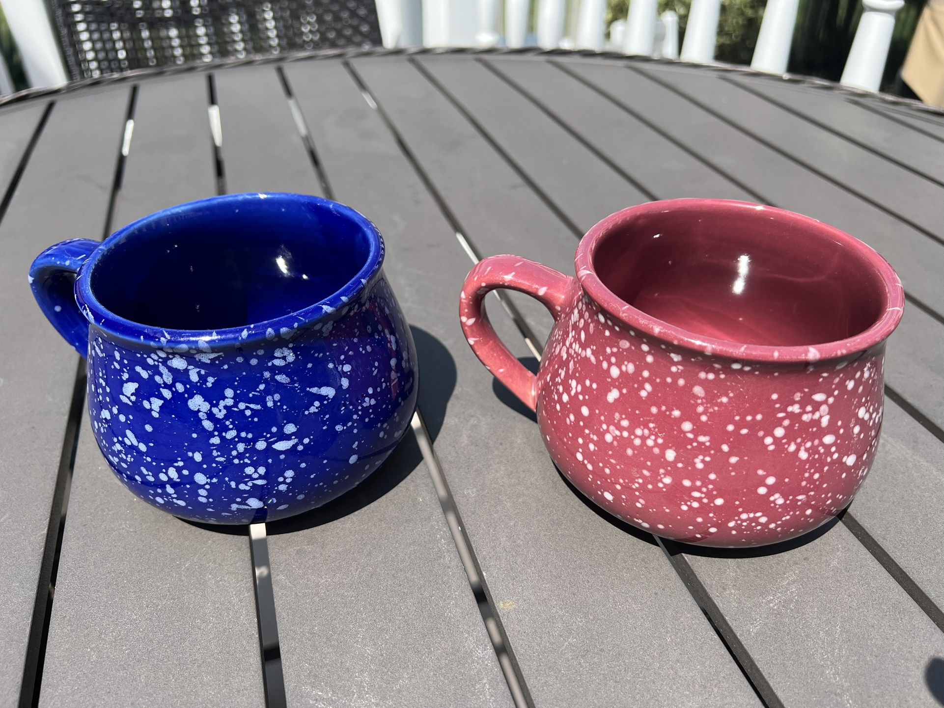 3.25” Speckled Mugs (2)