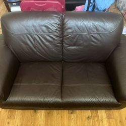 IKEA Leather Loveseat 
