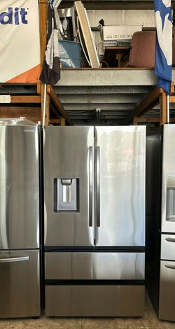 Samsung 4-Door Refrigerator (French Door Fridge with Drawer Freezer) Stainless Steel - Water Dispenser LED Lighting