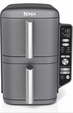 Ninja Air Fryer, 10QT DoubleStack XL 2-Basket, Compact Design, Cooks 5lb Whole Chicken, Feeds Up to