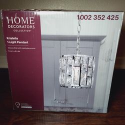 Kristella Chrome 1-Light Pendant Adjustable Length