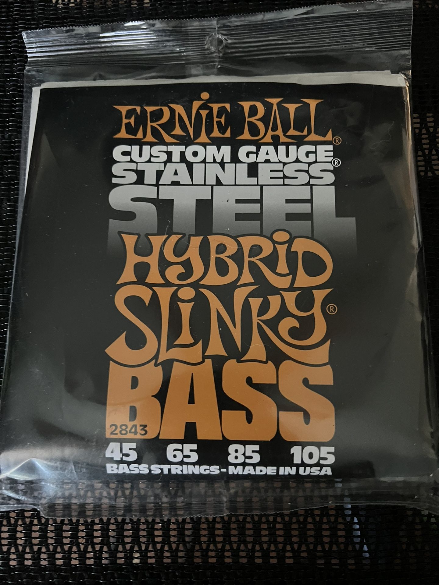 Ernie Ball 2843 Hybrid Slinky Stainless Steel Electric Bass Strings 45-105