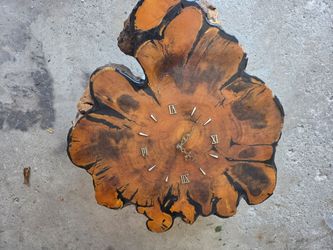 Petrified wood clock