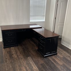 Solid Wood L-Shaped Desk
