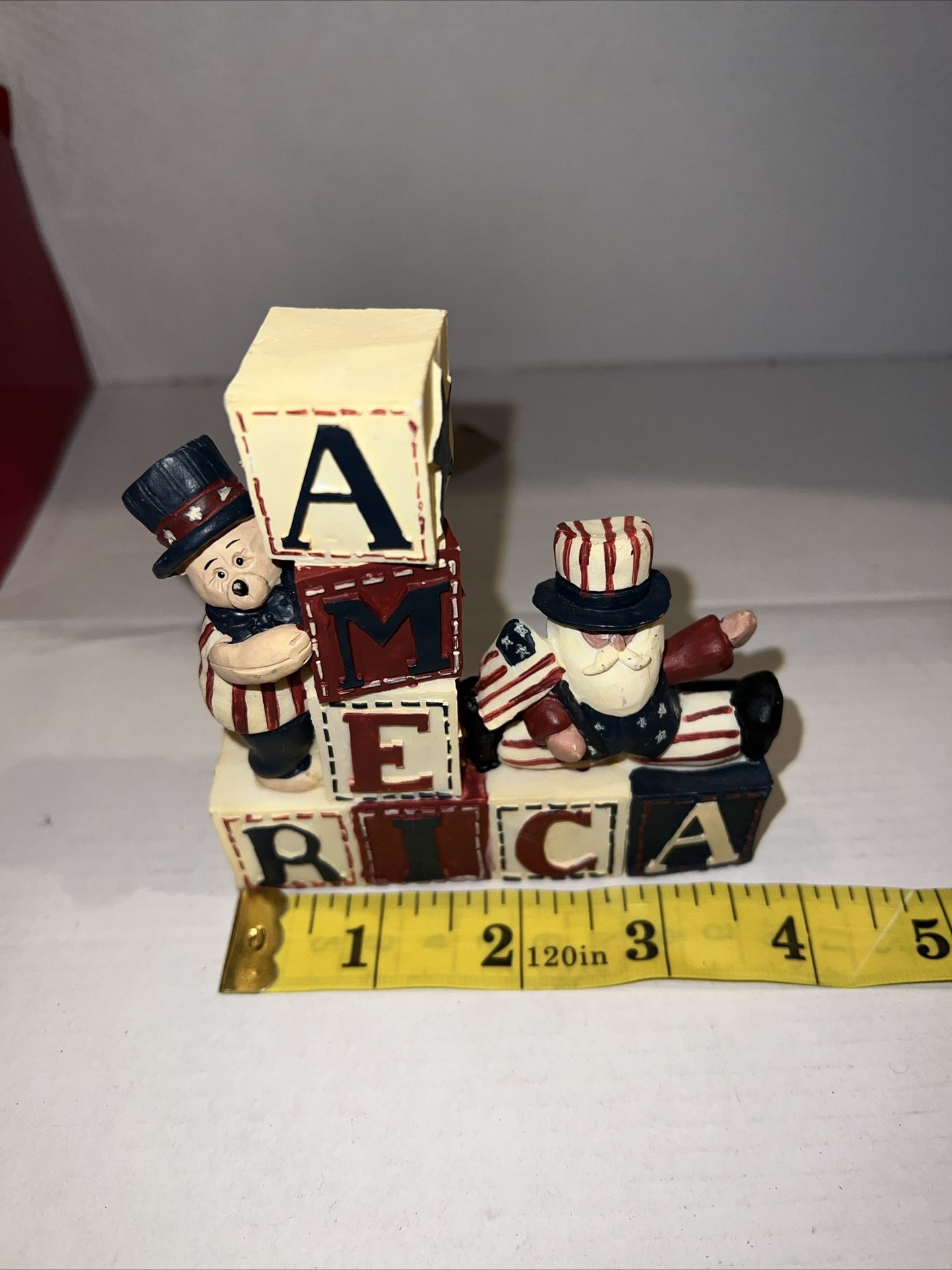 Hallmark Americana Crazy Mountain Figurine 4th of July Uncle Sam Patriotic USA