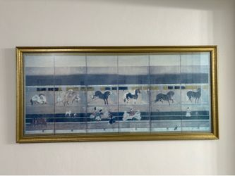 Horse Stable Japanese Art Print