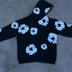 Black And White Denim Tear Hoodie