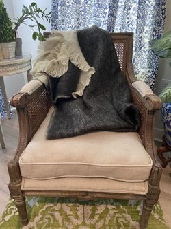 New Arhaus Brushed Mohair Throw Blanket 47”x 72”