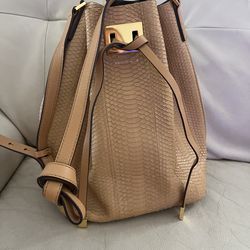 Michael Kors Embossed Miranda Bucket, Like New