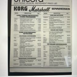 MARSHALL/KORG DISTRIBUTOR "UNICORD" INTERNAL COMM 1984 & BINDER