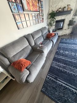Terrance graphite power recliner and couch set