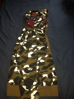 Bathing ape camo shark hoodie Bape 3m