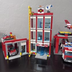 Huge LEGO Bundle – Fire Station, Police Station, Helicopters, Jet, Mech, Dragon & Vehicles