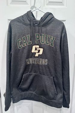 Cal Poly Mustangs Hoodie Large Gray Embroidered