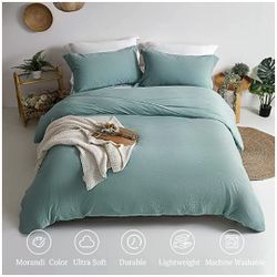 3pc Duvet Cover Set with Zipper Closure Super Soft ,1 Duvet Cover + 2 Pillow Shams,SIZE T/F/Q/K AVAILABLE