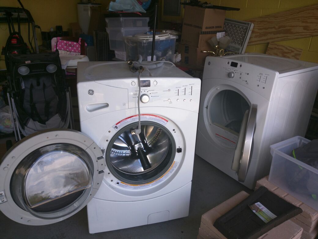 GE washer GFWN1100L1WW and dryer GFDN110ELOWW