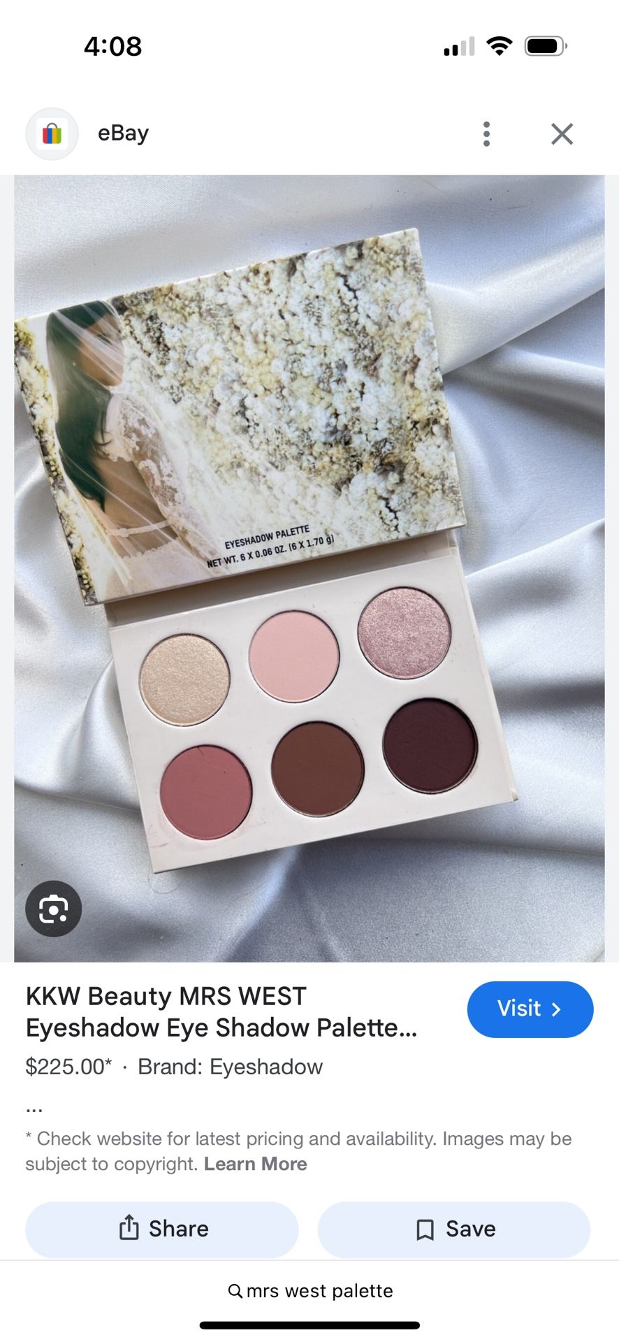 Kkw Beauty Eyeshadow Palette Mrs. West