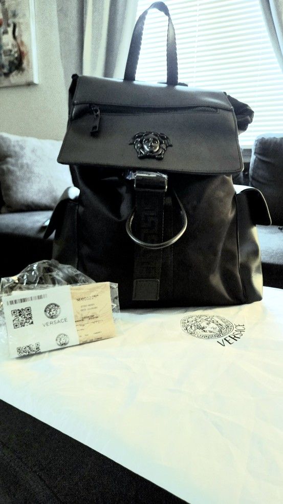 Medusa Draw String Backpack Versace Style