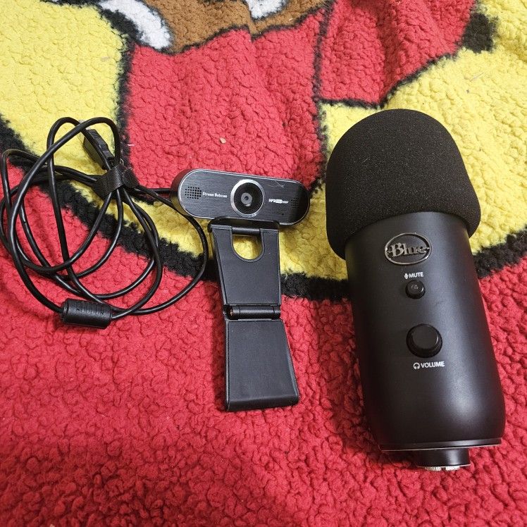 Yeit Blue Microphone, And Stream Webcam