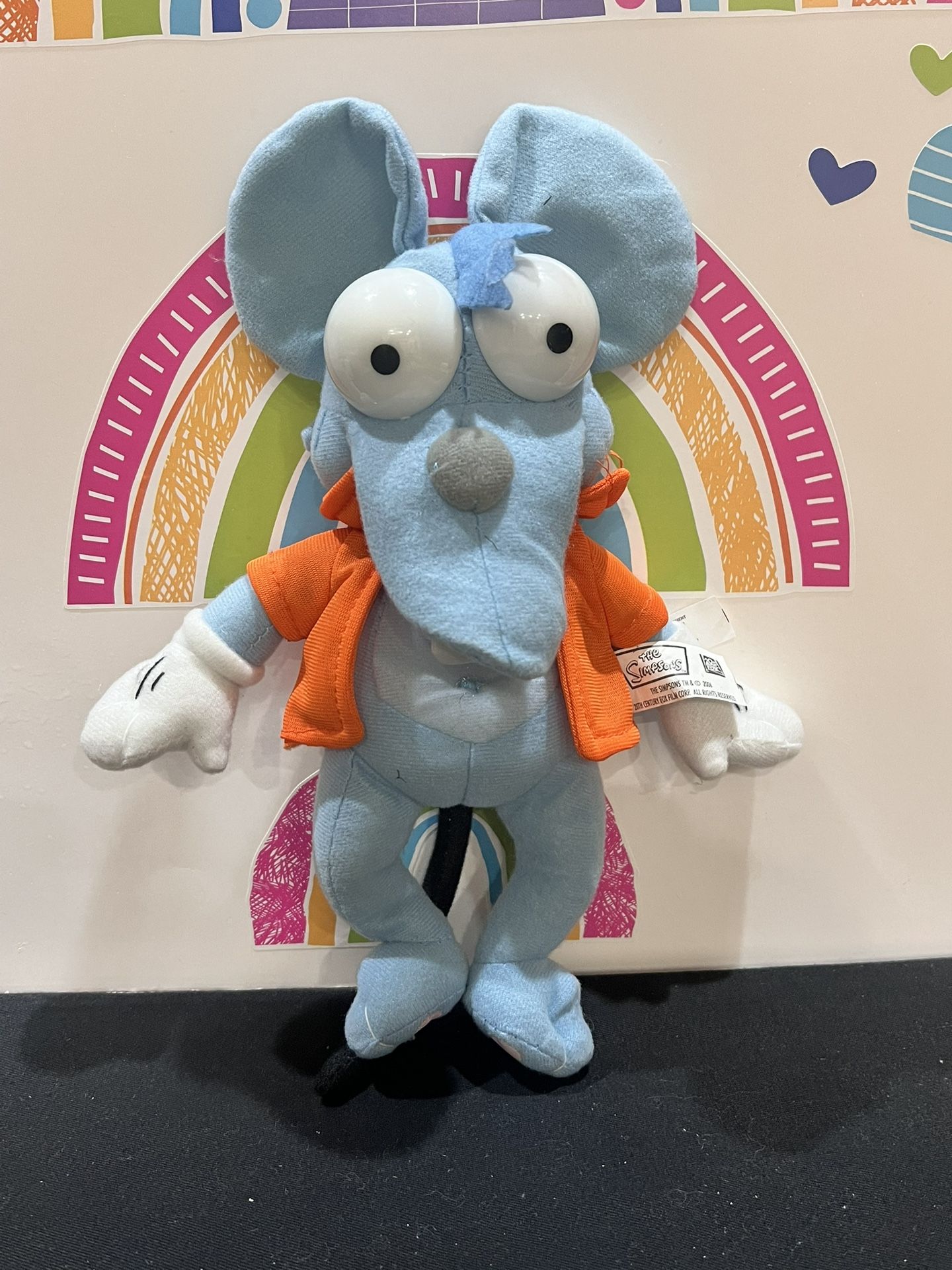 THE SIMPSONS - THE ITCHY & SCRATCHY SHOW “ BLUE RAT” 11 INCH PLUSH