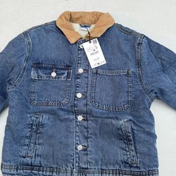 New. Zara Big Kids Size 11/12y.   Warm Jean Jacket 