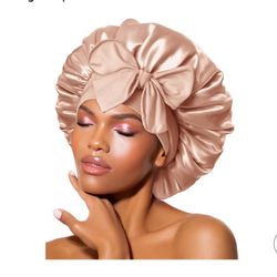 Size M Bonnet for Sleeping Women Satin Bonnet Night Sleep Cap Wrap for Curly Hair with Adjustable Tie Band, Single Layer, Champagne
Size Medium
