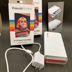 Polaroid Hi Print Pocket-sized Mobile Printer + Charger & Cartridges