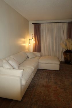 New luxury performance cloud  Sectional Sofa with Ottoman