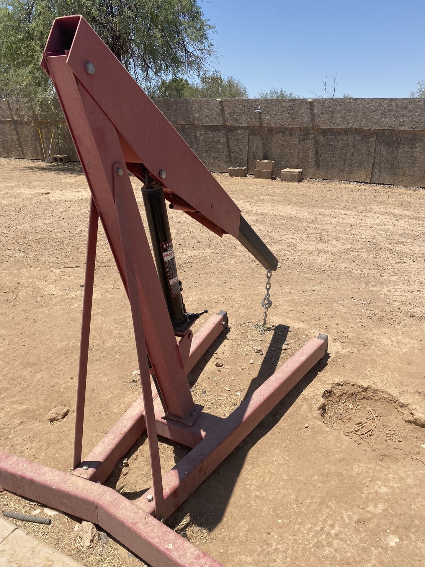Ex-cell Model W1000 2 (two) Ton Engine Motor Hoist Crane Lift Red Heavy Duty
