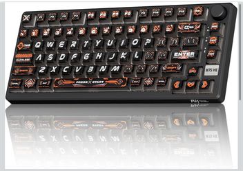 New-RK ROYAL KLUDGE M75 Hall Effect Mechanical Gaming Keyboard, Magnetic Switch 75% Wired HE Keyboard, 8K Hz Polling Rate, Low Latency, Adjustable Act